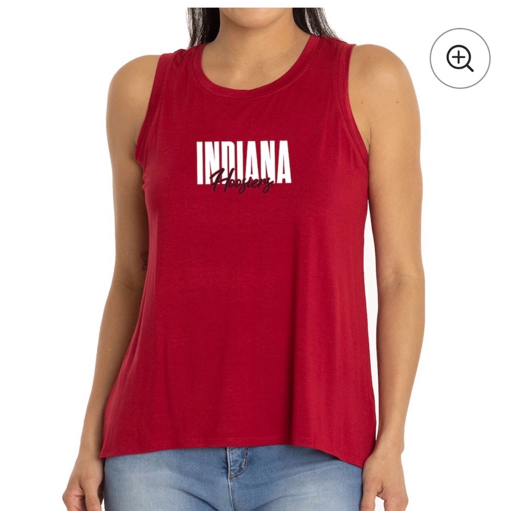 NWOT Indiana Hoosiers Women's A-Line Hannah High Neck Tank Top - Crimson